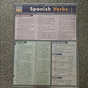Spanish Verbs Quick Study Guide